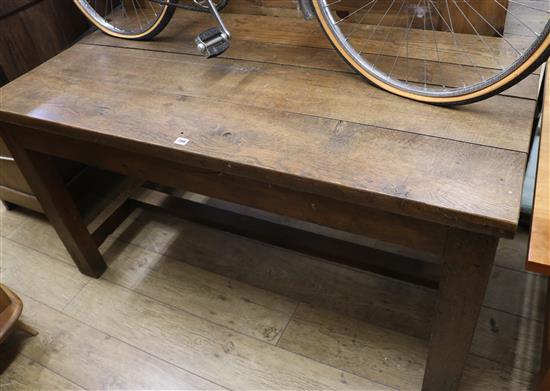 A farmhouse table, W.150cm